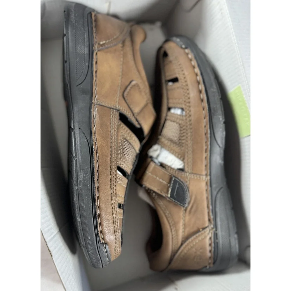 GBX Downtown Shoes Mens Size 8 Wally Fisherman Closed Toe Sandals Memory‎ Foam